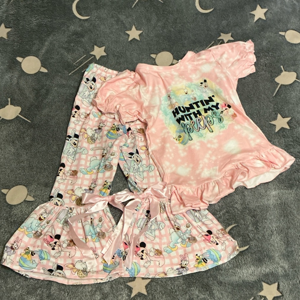 Easter Pink Ruffle  Set